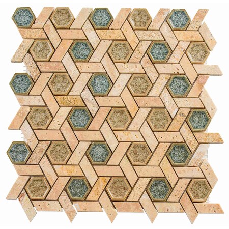 Andova Tiles Exploration Israel 1" x 1" Glass Novelty Mosaic Tile ANDEXPIL363